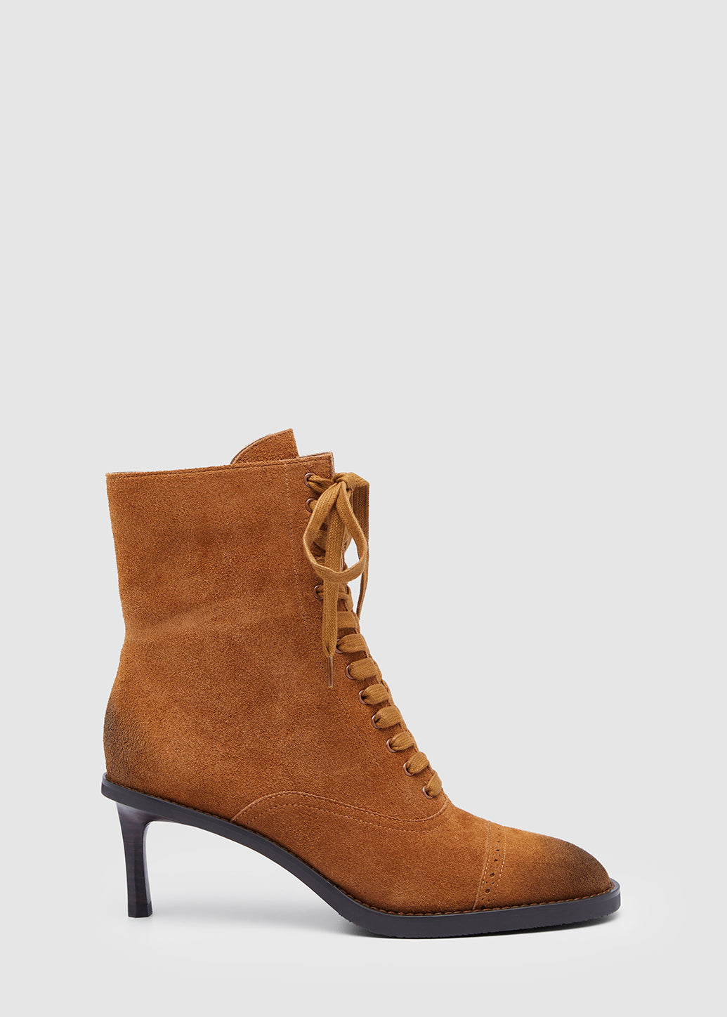 LEATHER MID HEEL BOOTS