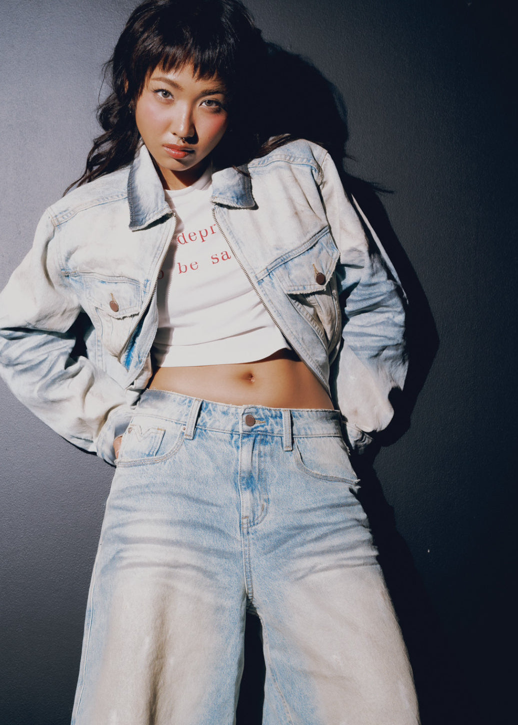 BARB WIRE PRINT JEANS SHORTS WITH MILLI