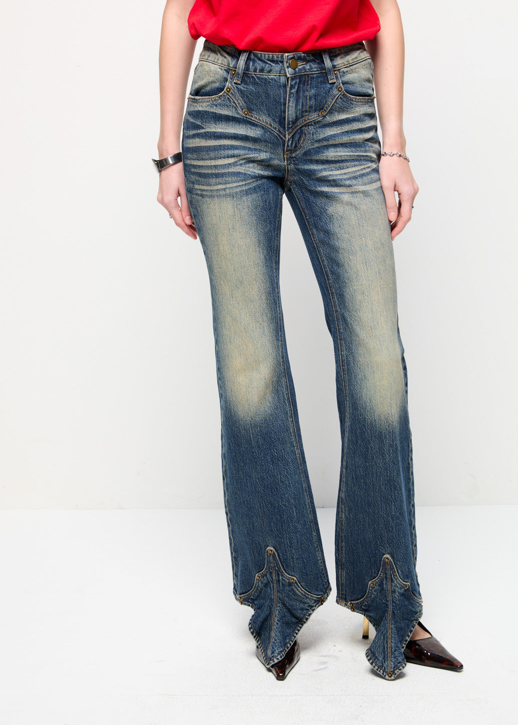 PUNK DENIM JEANS Blue / L