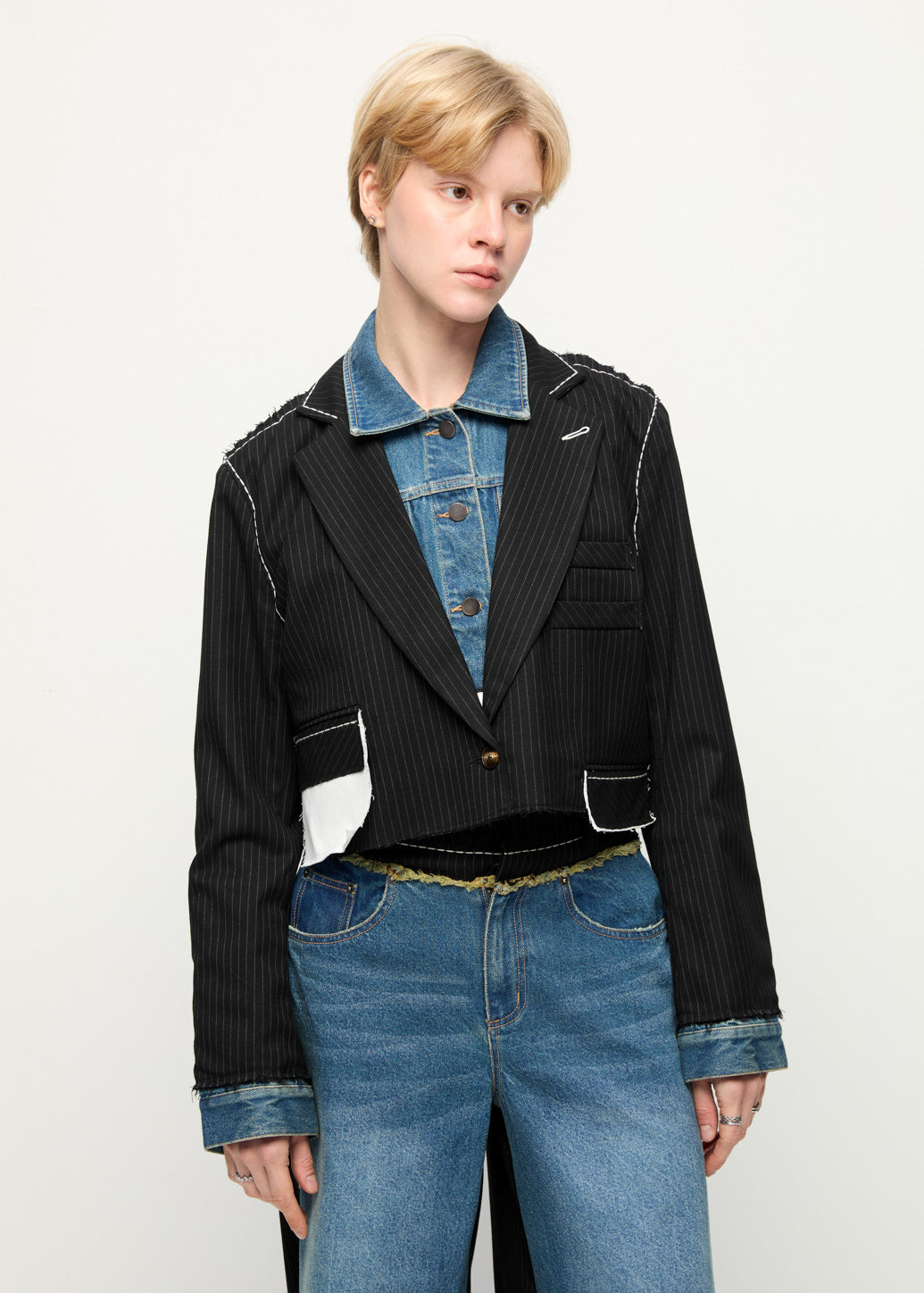 TAILORED DENIM BLAZER