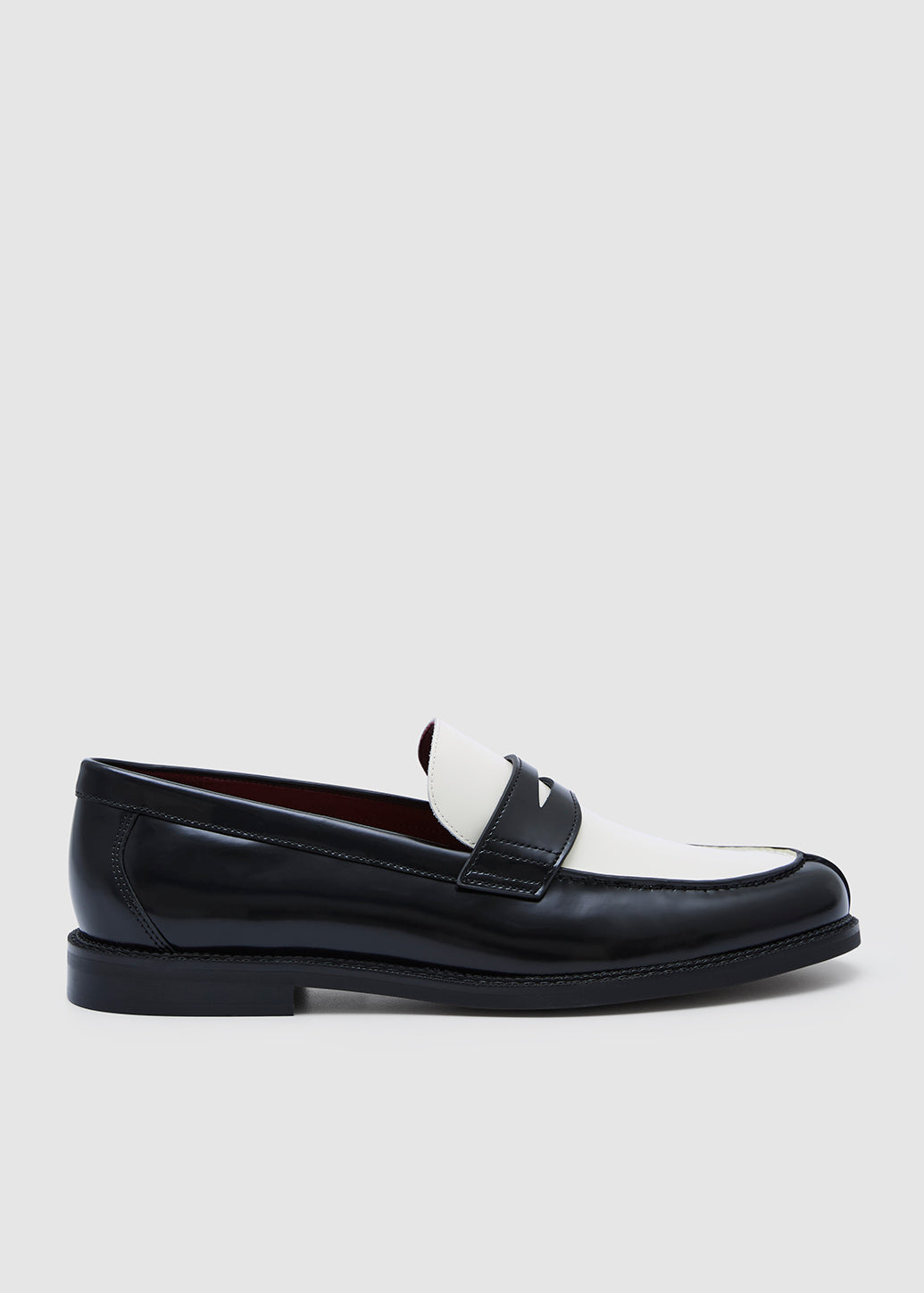 COLOR BLOCK LEATHER LOAFERS