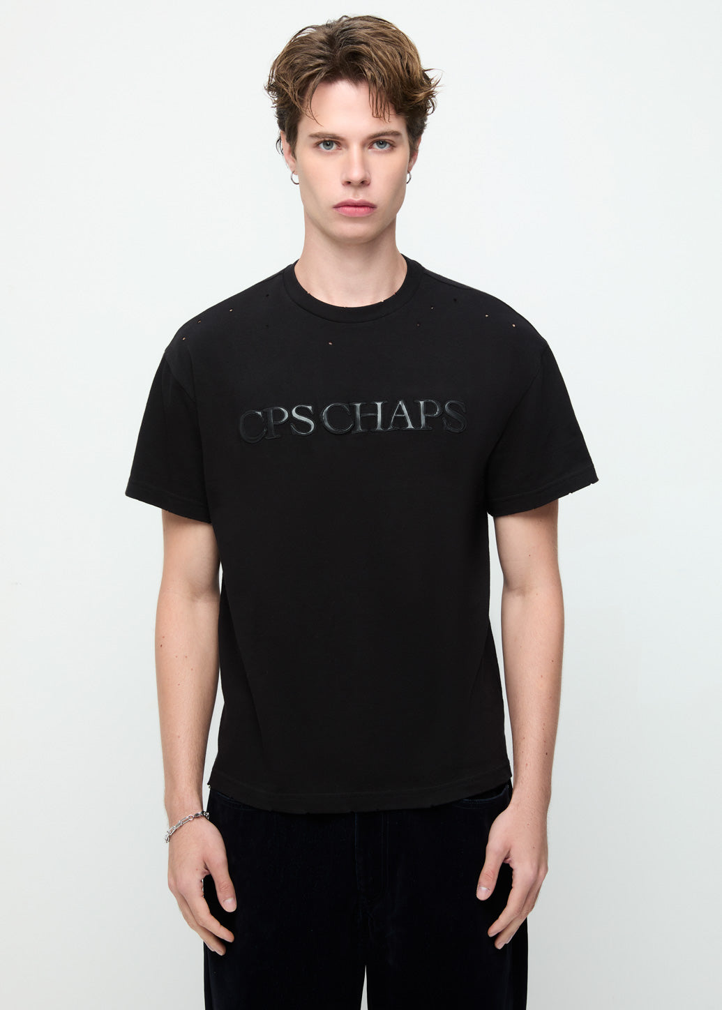 LEATHER LOGO GRAPHIC TEE