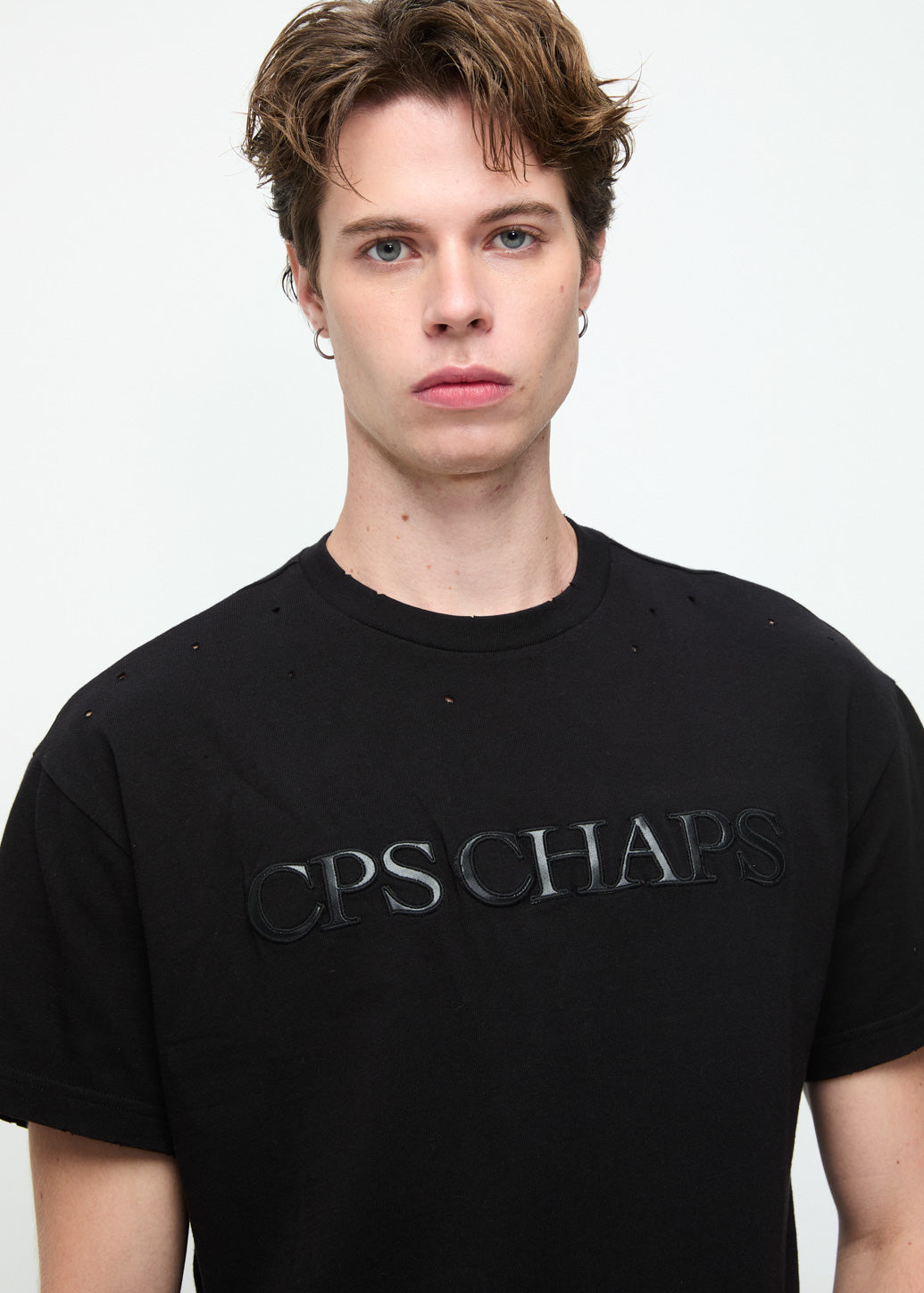 LEATHER LOGO GRAPHIC TEE
