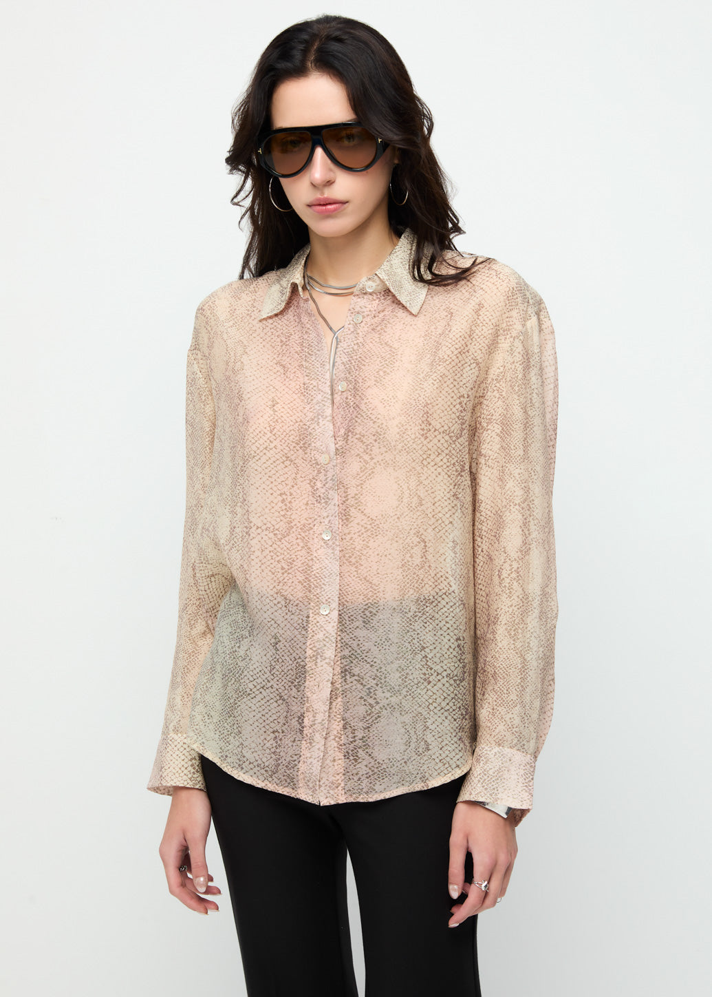 OVERSIZED PYTHON PRINTED SHIRT