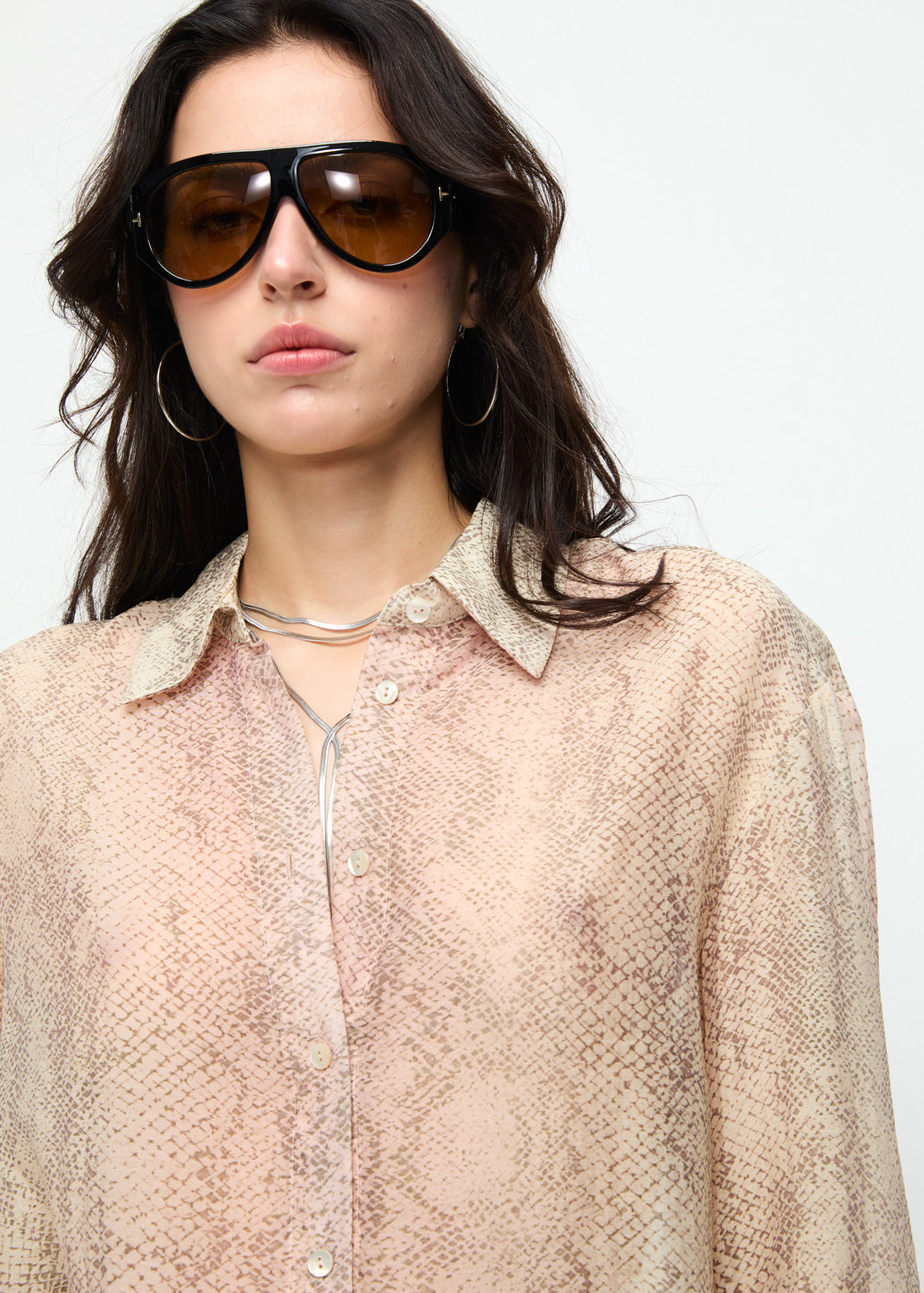 OVERSIZED PYTHON PRINTED SHIRT