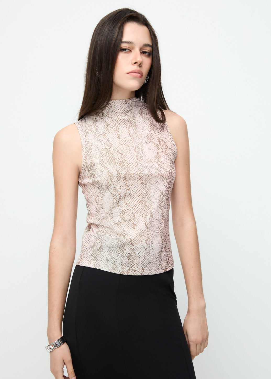 PYTHON PRINTED SLEEVELESS TOP