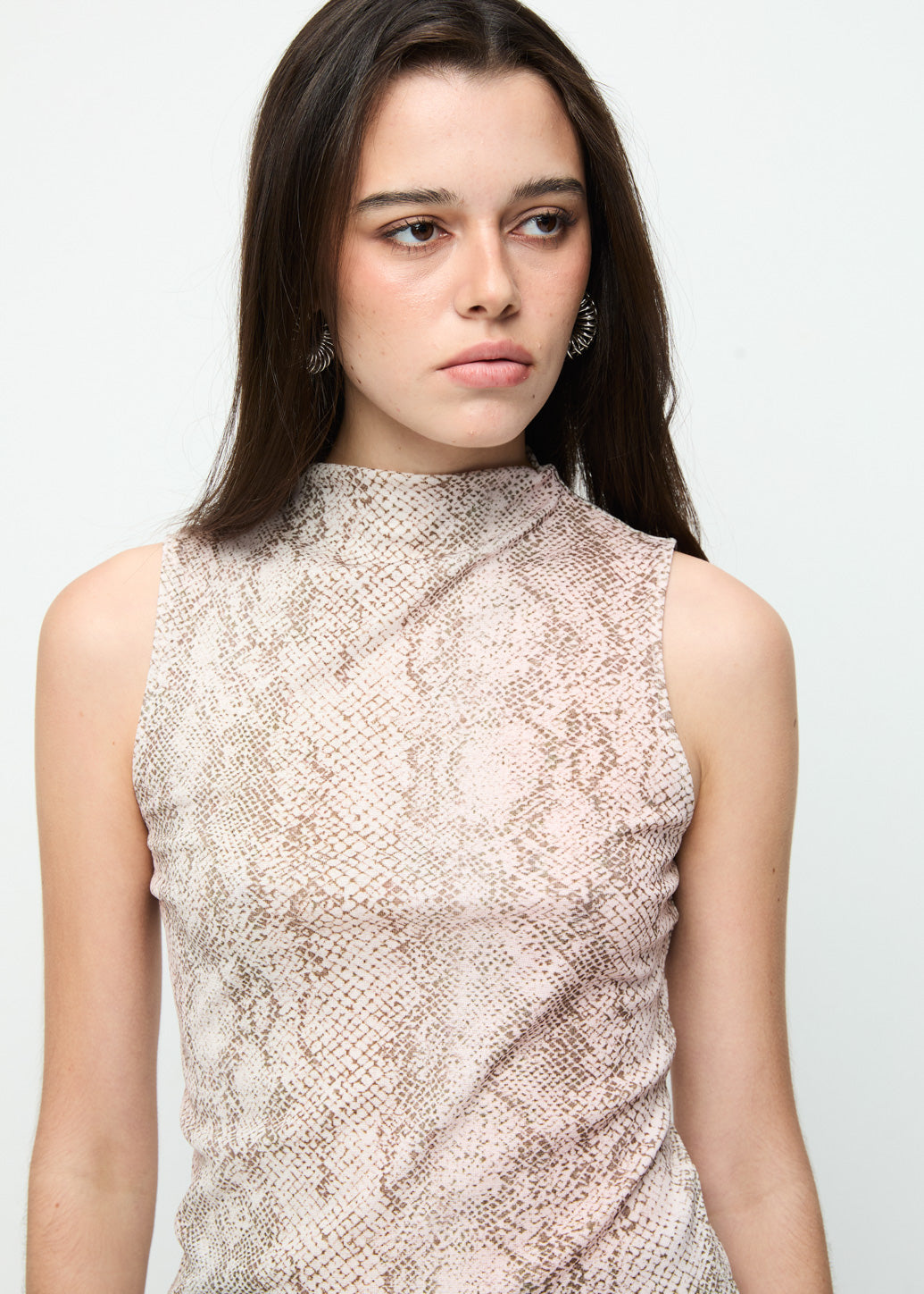 PYTHON PRINTED SLEEVELESS TOP