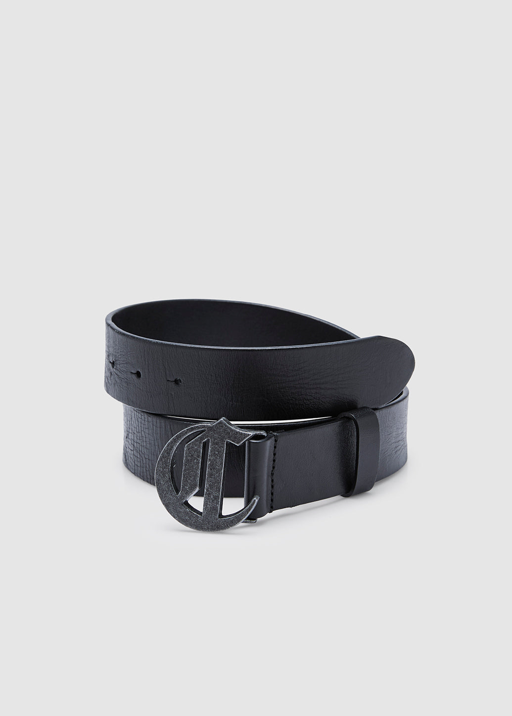 C LOGO LEATHER BELT