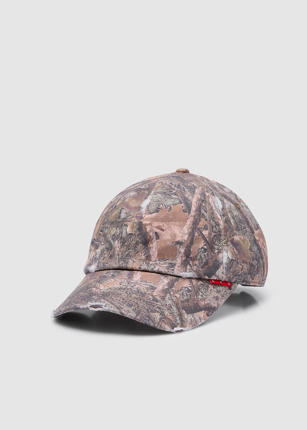 DESTROYED CAMOUFLAGE BASEBALL CAP Grey / OS