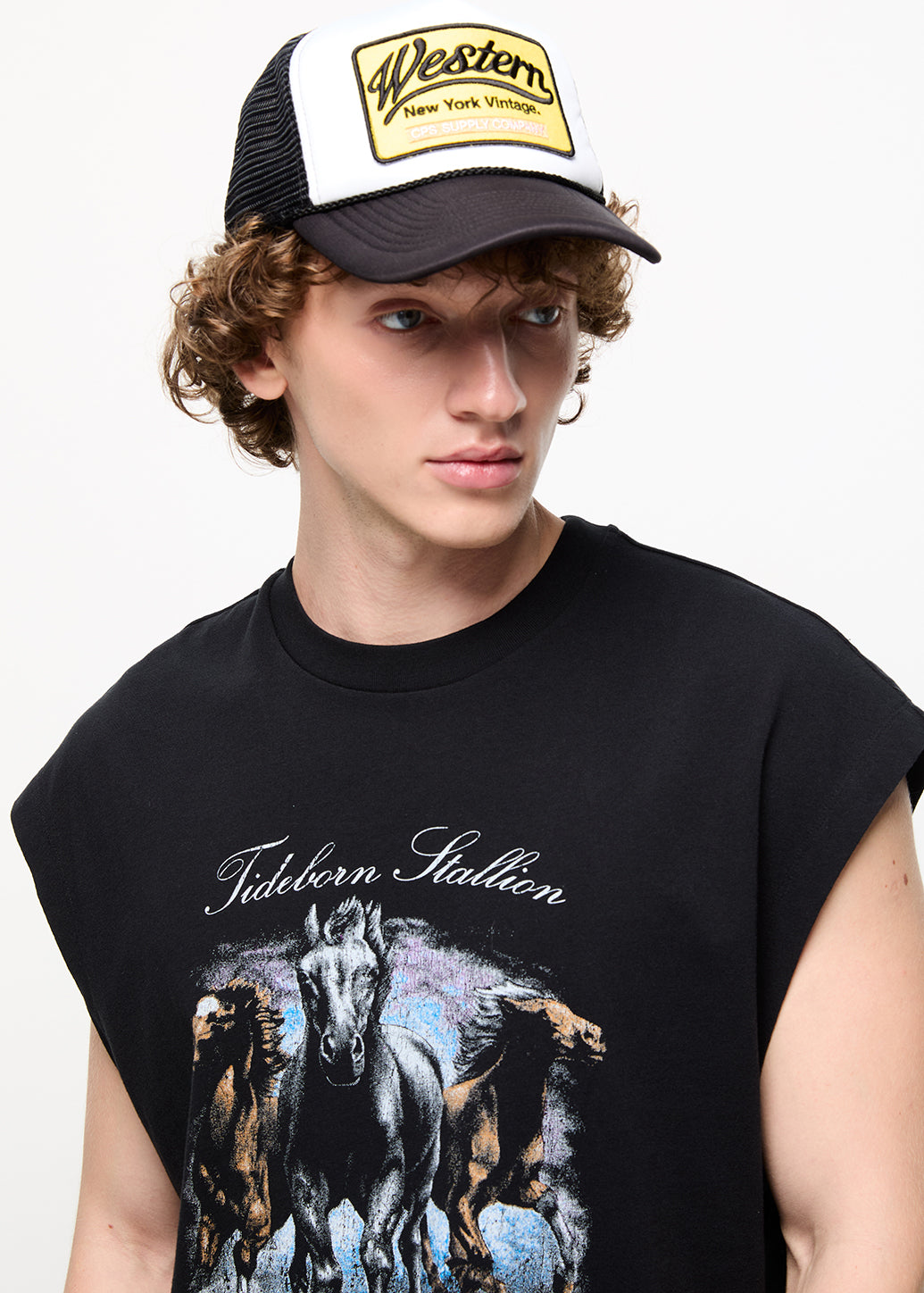 WESTERN PATCHWORK TRUCKER CAP Black / OS