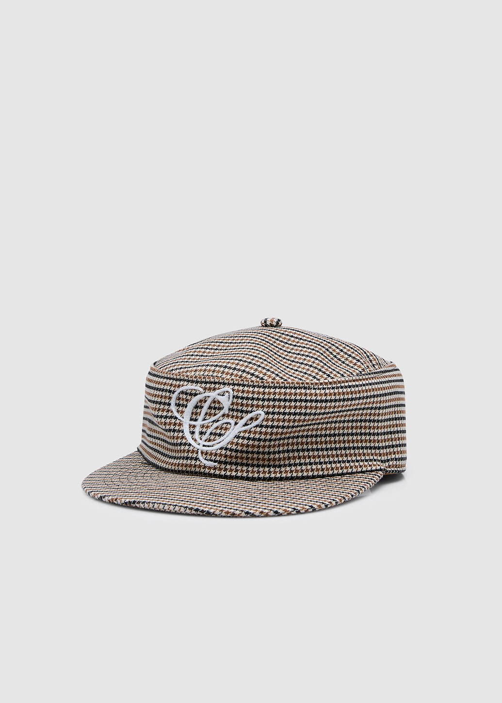 CHECKERED PILLBOX CAP