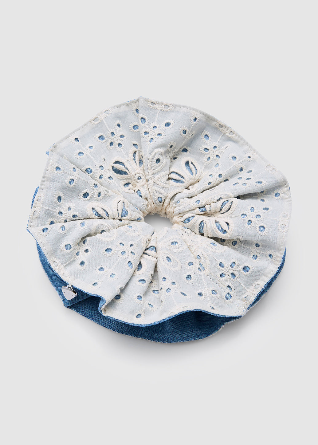 OVERSIZED HAIR DENIM SCRUNCHIES