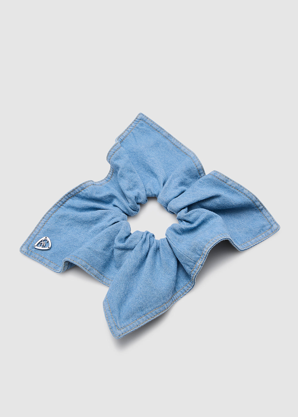 DENIM HAIR SCRUNCHIES Blue / OS