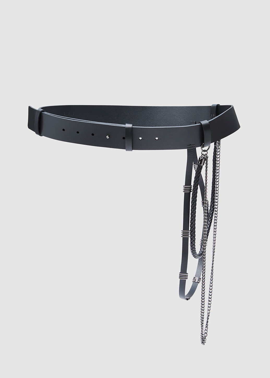 BLACK LAYERED CHAIN BELT