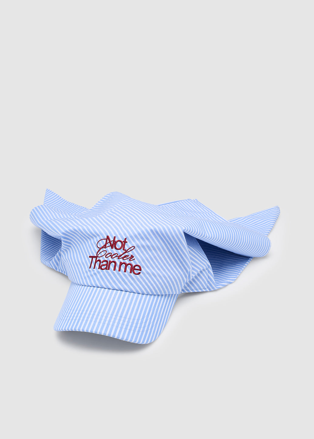 STRIPE SLOGAN EMBROIDERED CAP