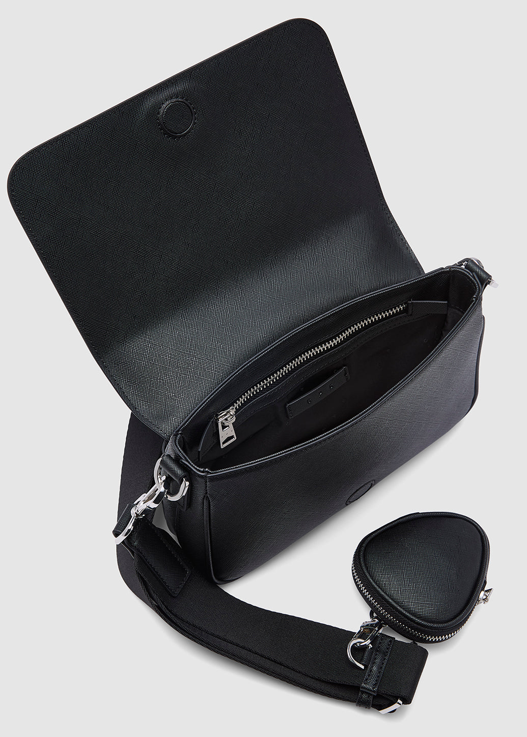 FLAP CROSSBODY BAG Black / OS