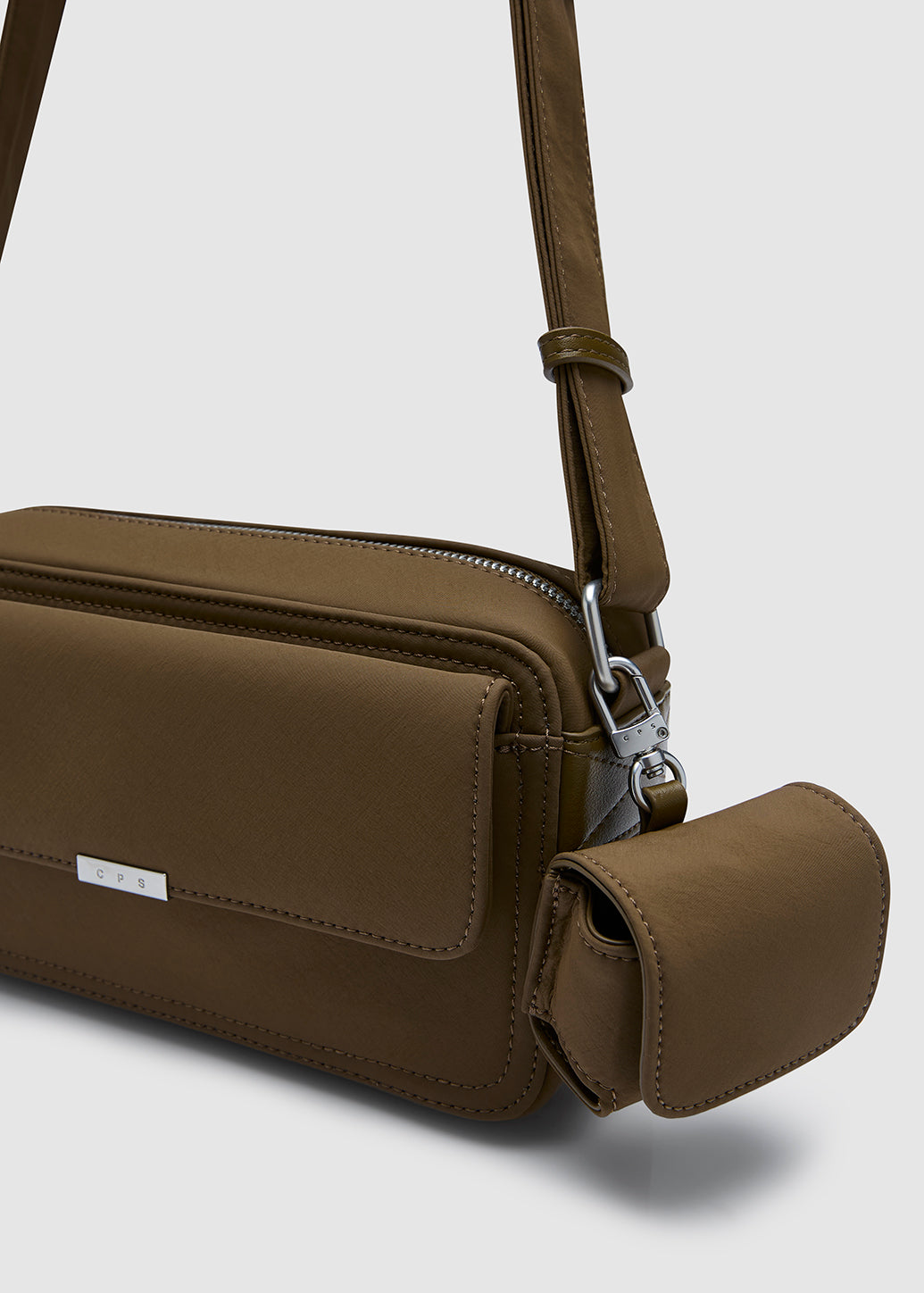 FLAP CROSSBODY BAG WITH DETACHABLE COIN POUCH