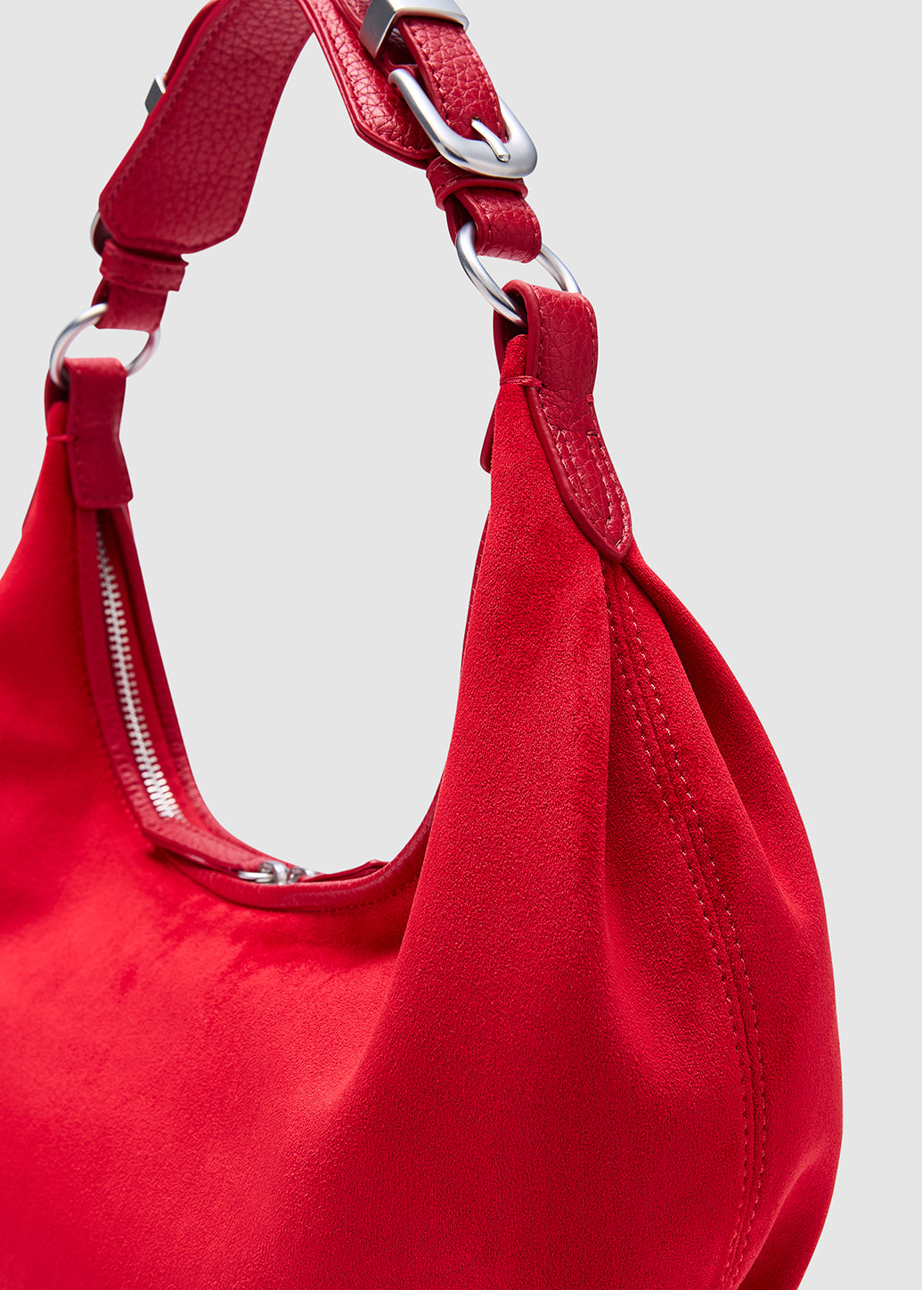 GOLD BUCKLE SHOULDER BAG Red / OS