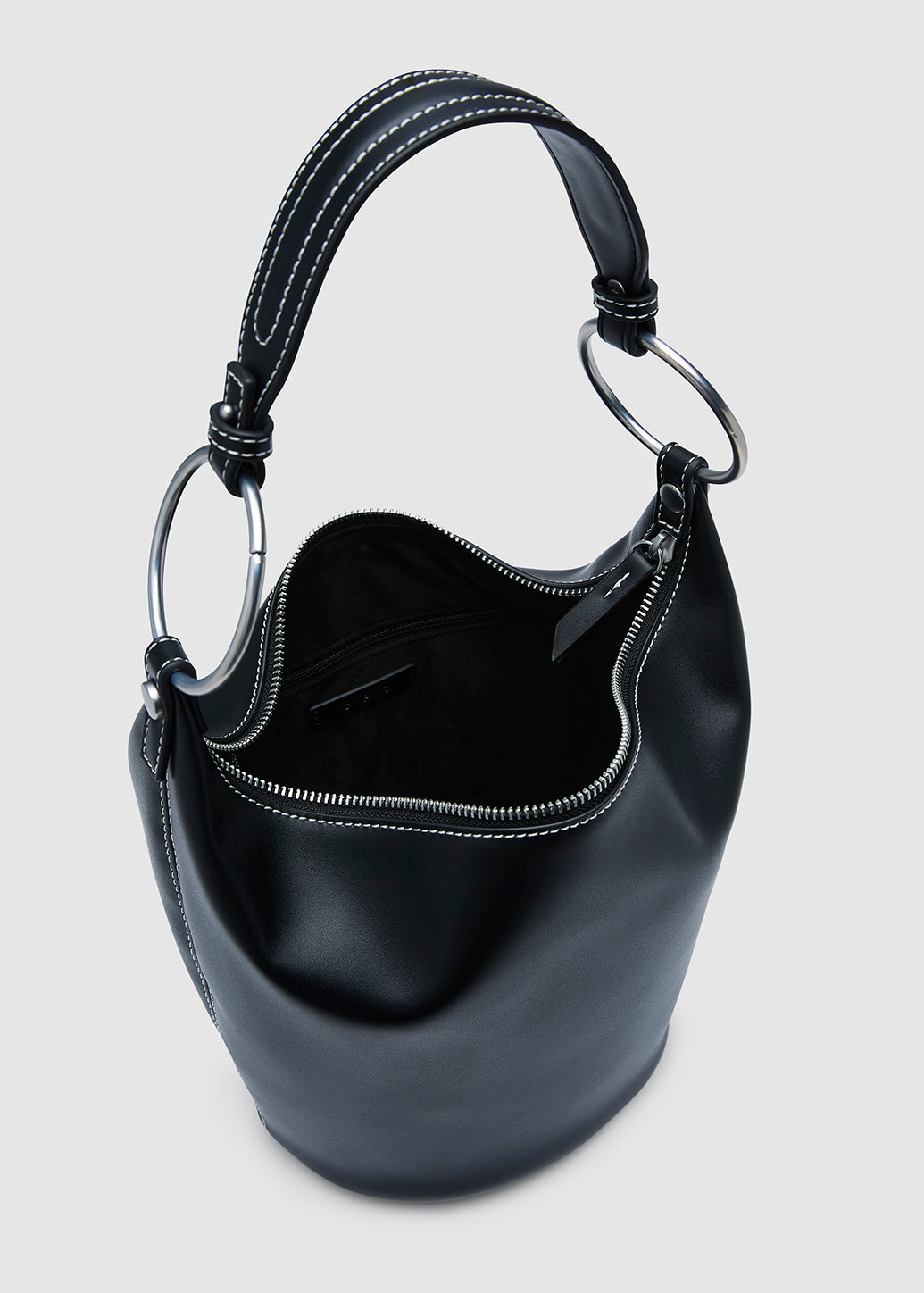 RING HANDLE STATEMENT BAG Black / OS