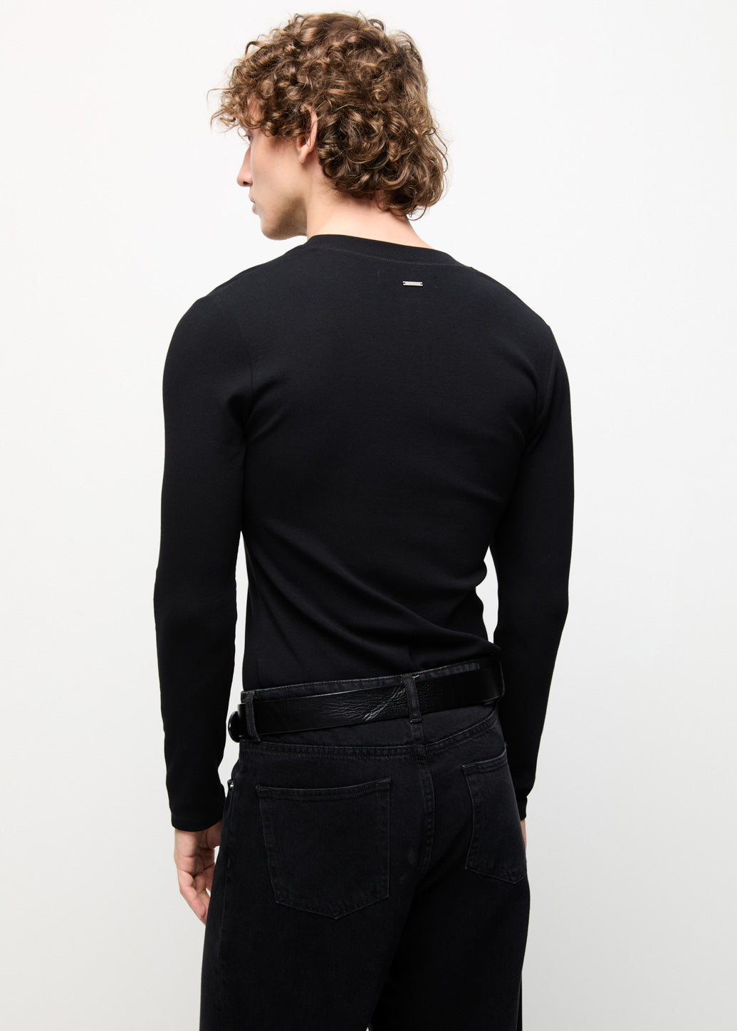 HENLEY LONG SLEEVE TEE Black / XL