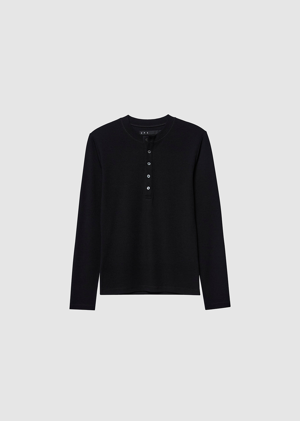 HENLEY LONG SLEEVE TEE Black / XL