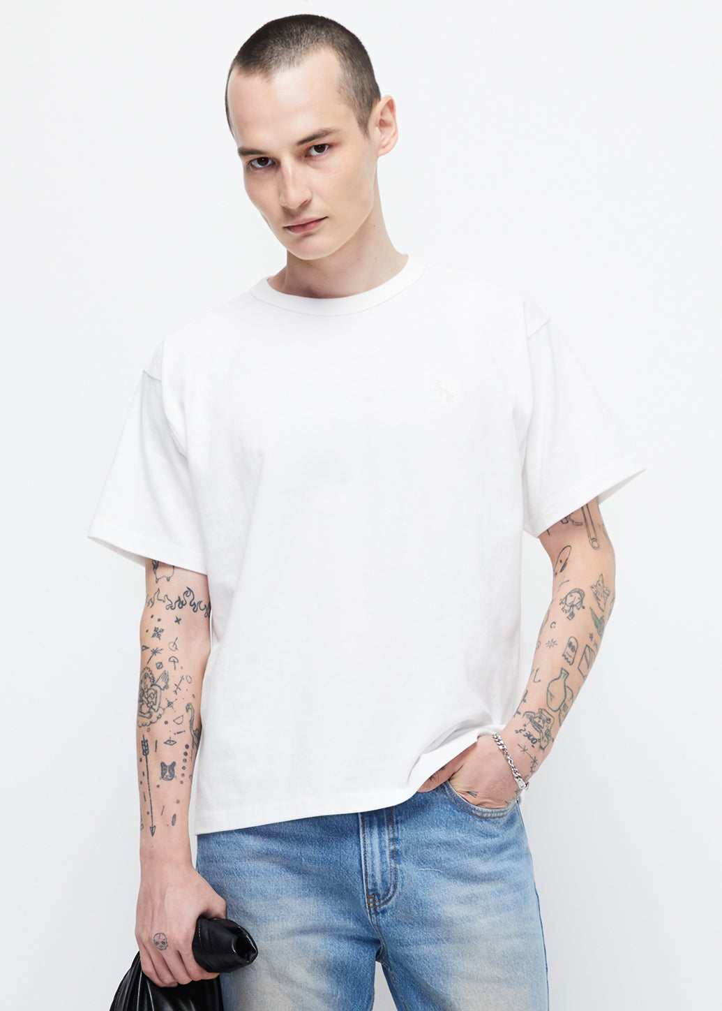 EMBROIDERED EQUINE BABY TEE Off White / XL