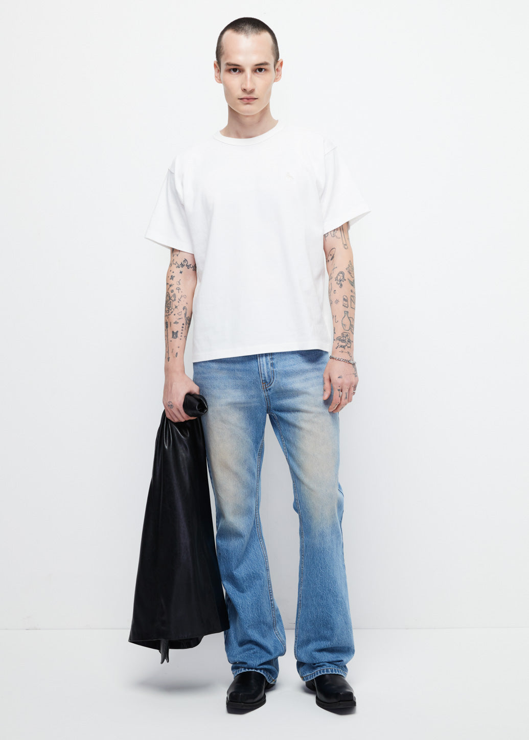 EMBROIDERED EQUINE BABY TEE Off White / XL