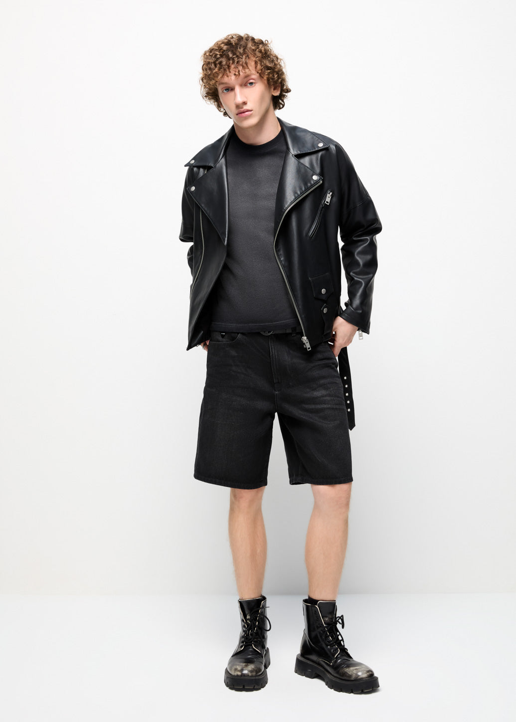 LONG SLEEVE FADED TEE Black / XL