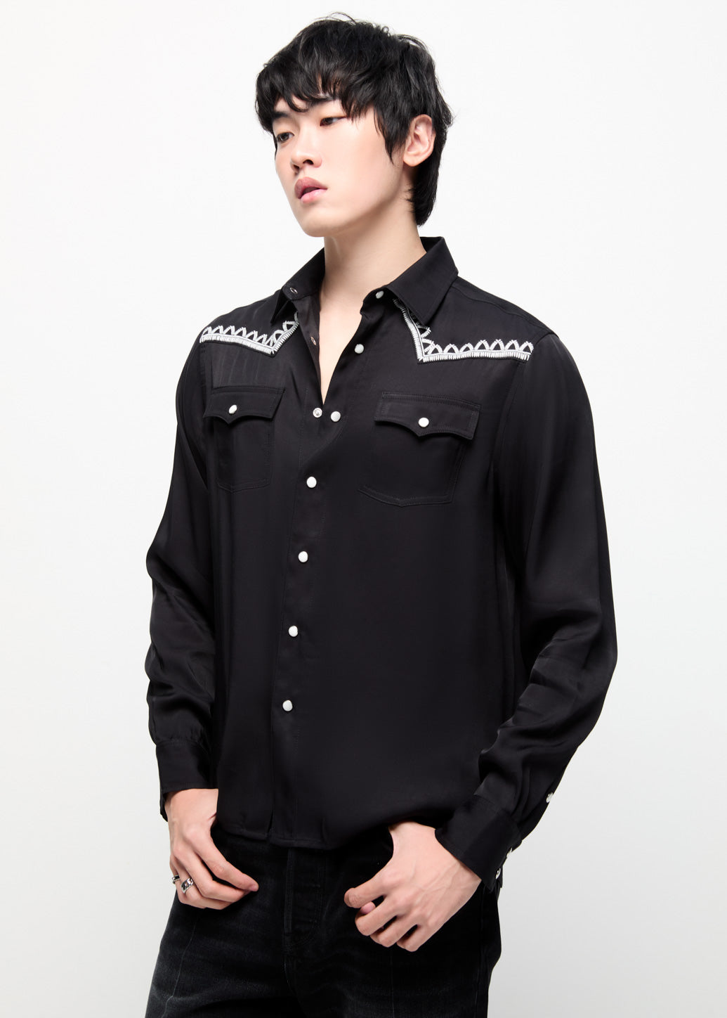 WESTERN SNAP SHIRT Black / XL