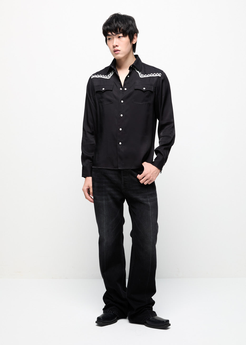 WESTERN SNAP SHIRT Black / XL