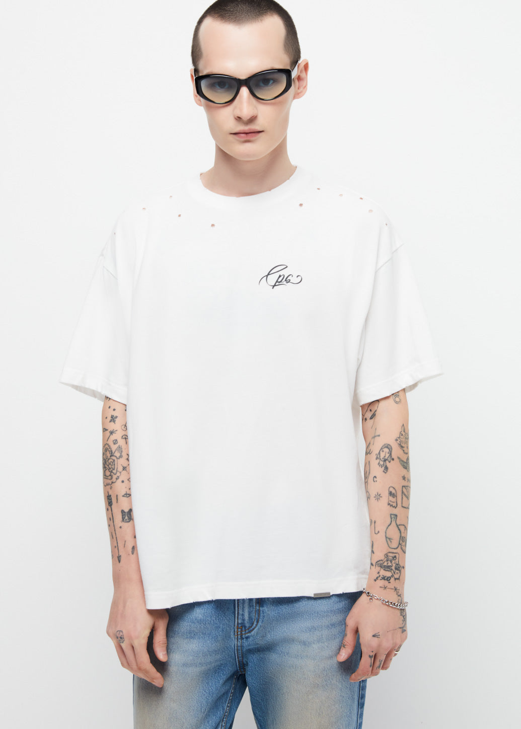 DESTROYED EQUINE GRAPHIC TEE Off White / L