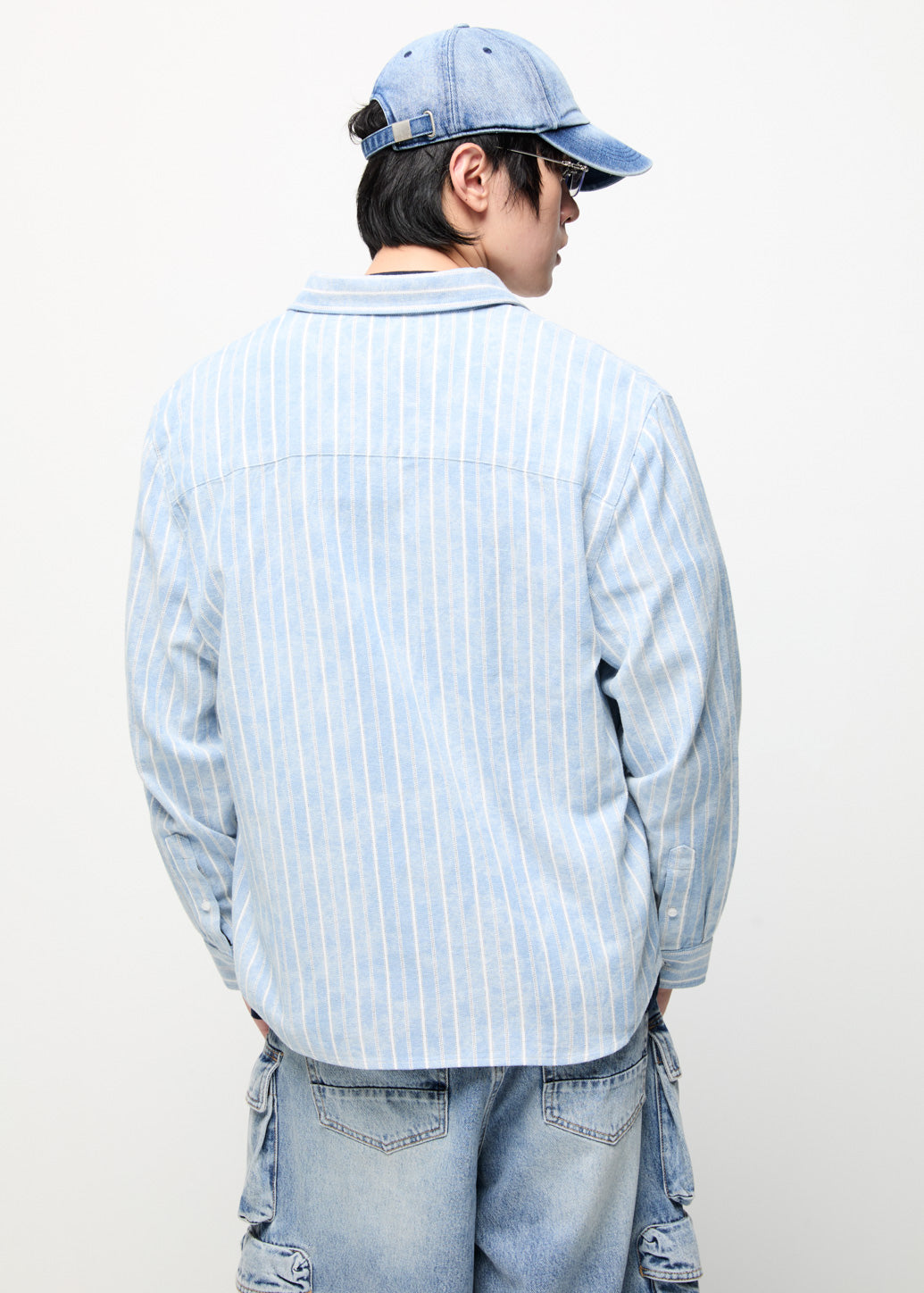 EMBROIDERED LOGO SHIRT Blue / XL