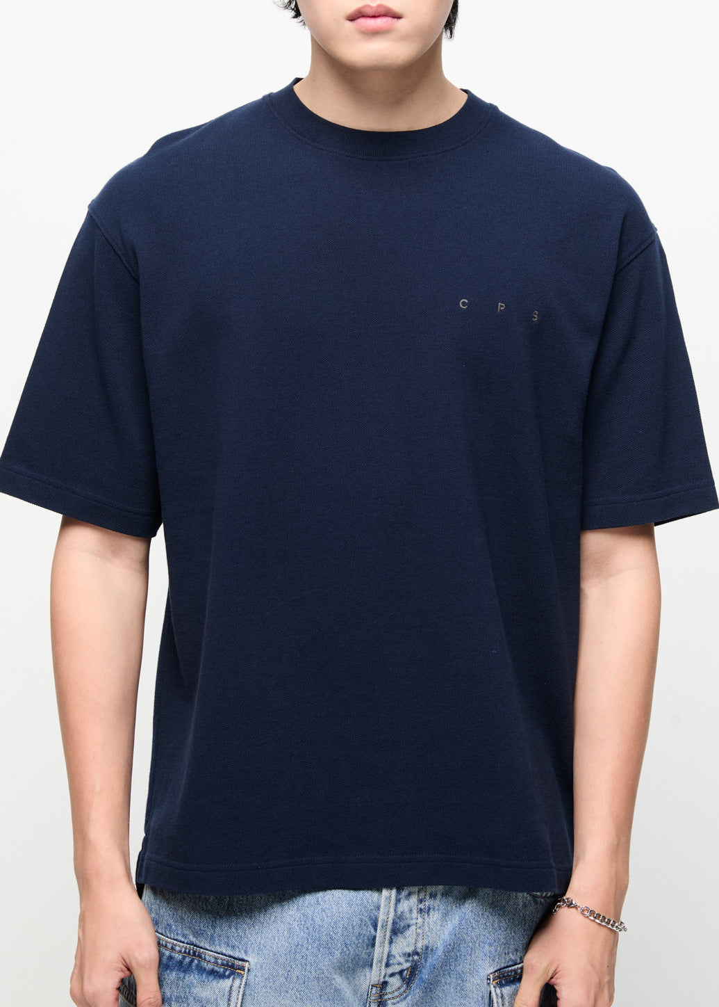 EMBROIDERED LOGO TEE Navy / XL