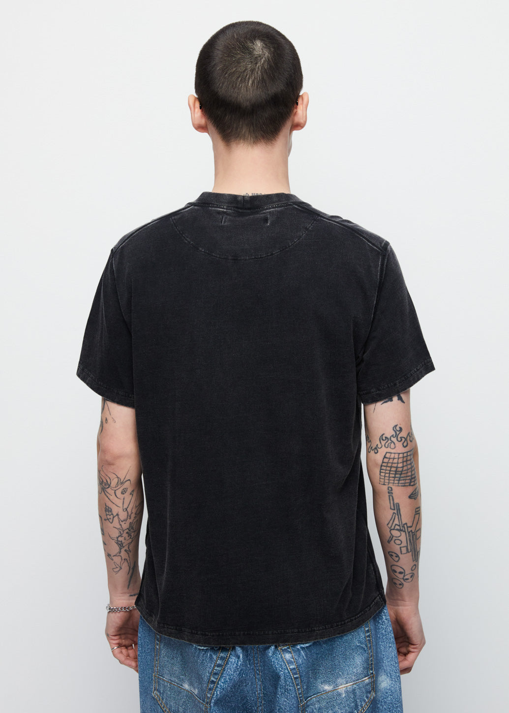 WASHED BLACK REGULAR TEE Black / XL