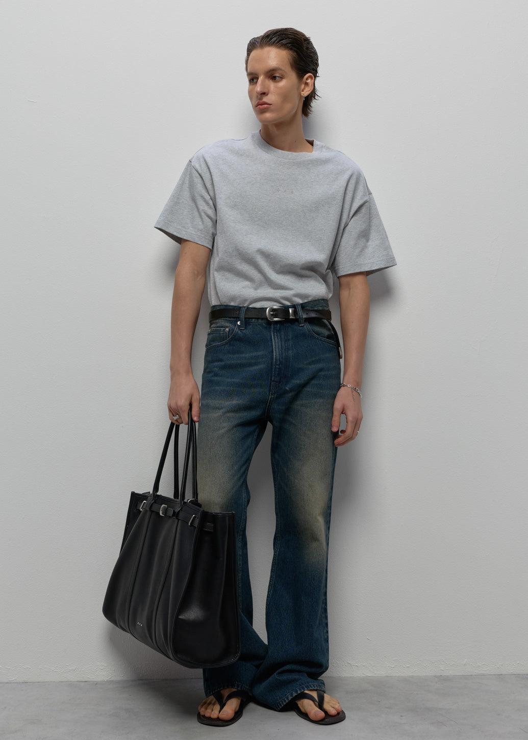 WASHED BROWN BOOTCUT JEANS