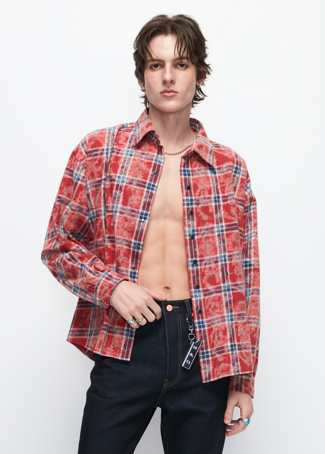 VINTAGE CRIMSON CHECKED SHIRT