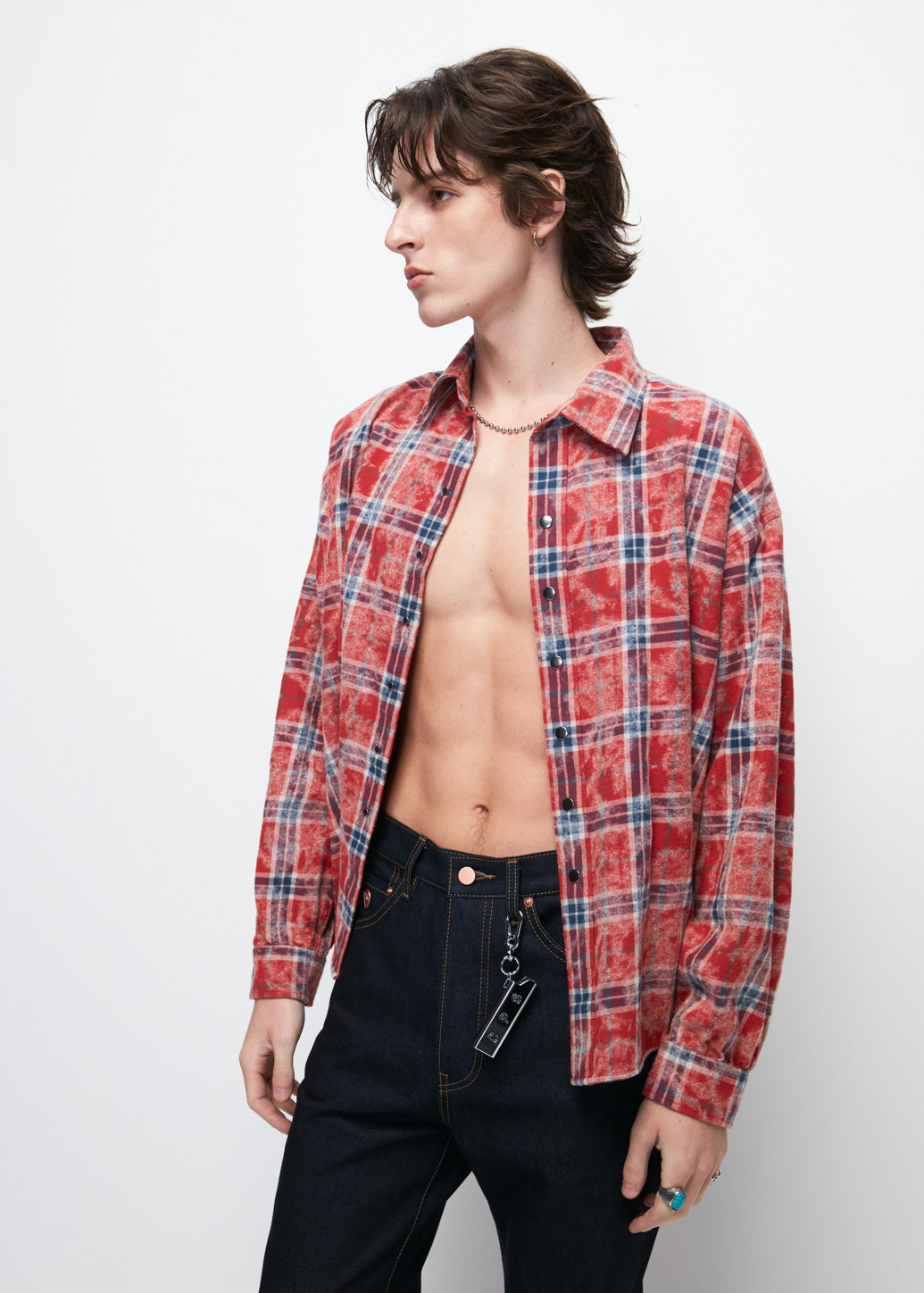 VINTAGE CRIMSON CHECKED SHIRT