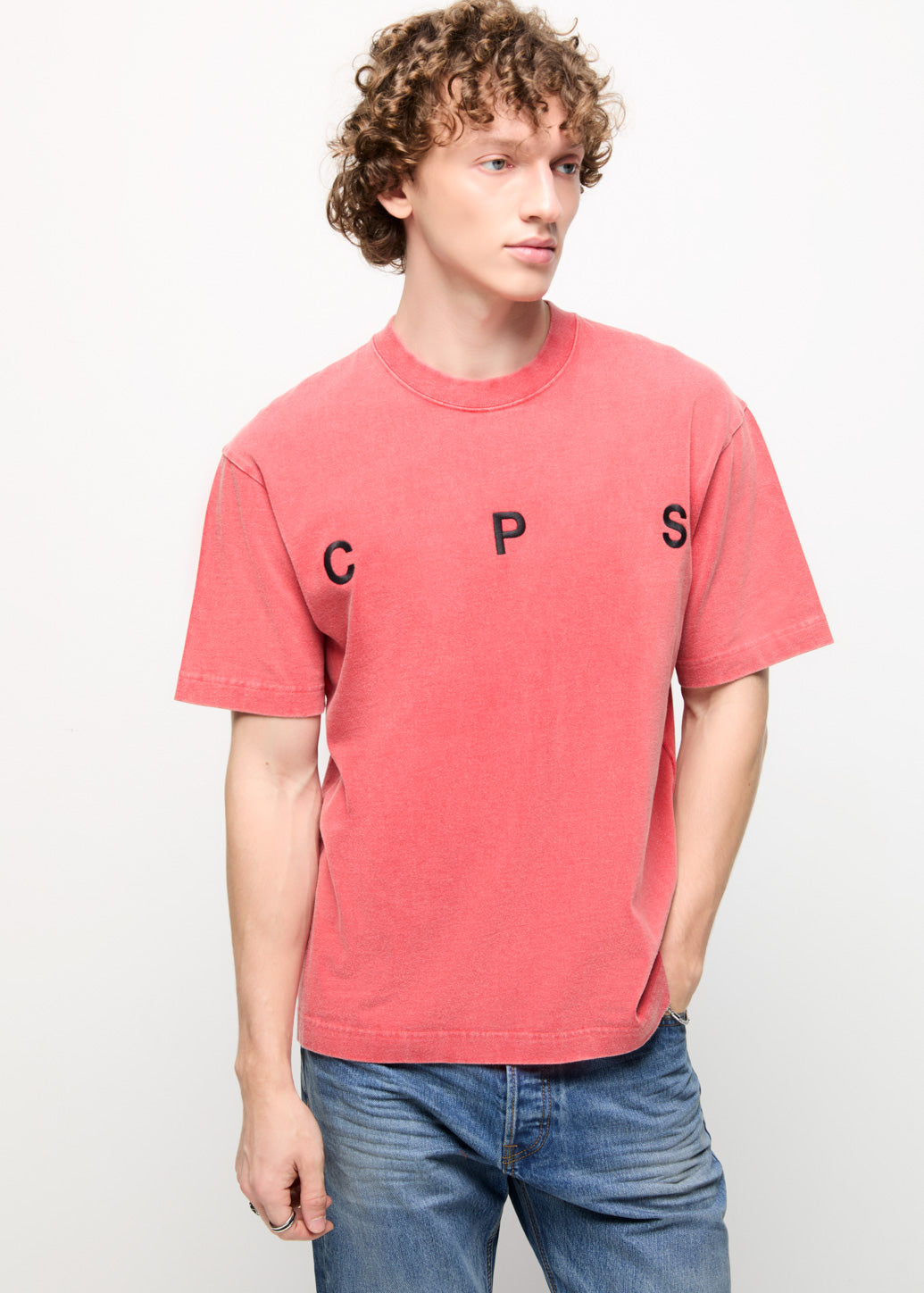WASHED RED LOGO TEE