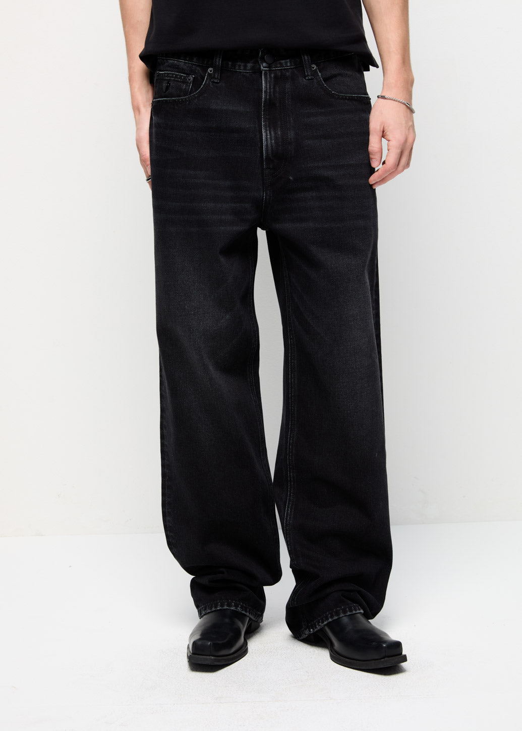 BLACK LOOSE FIT JEANS