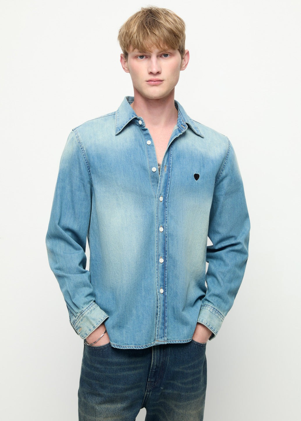 PILLAR LONG SLEEVE DENIM SHIRT