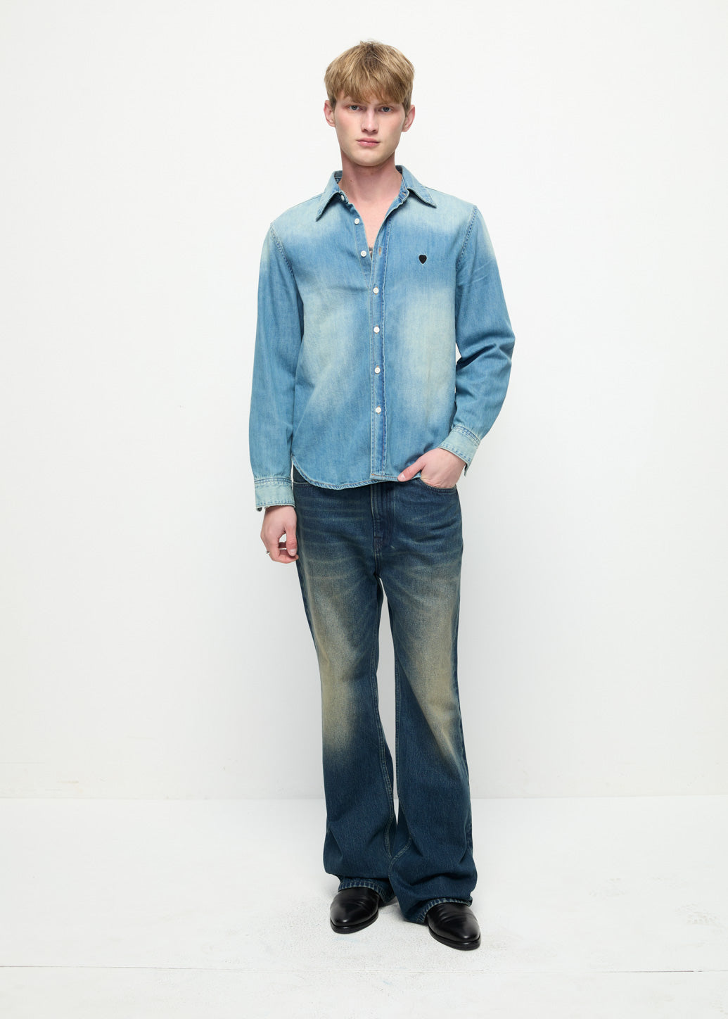 PILLAR LONG SLEEVE DENIM SHIRT
