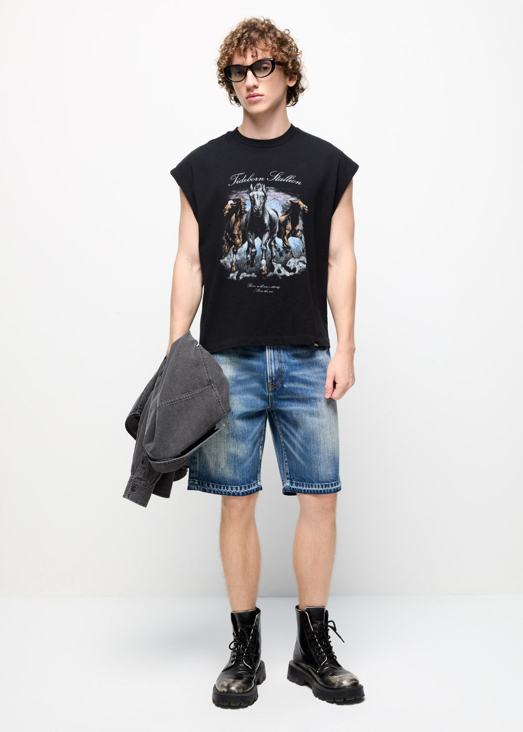 REGULAR BLUE JEANS SHORTS