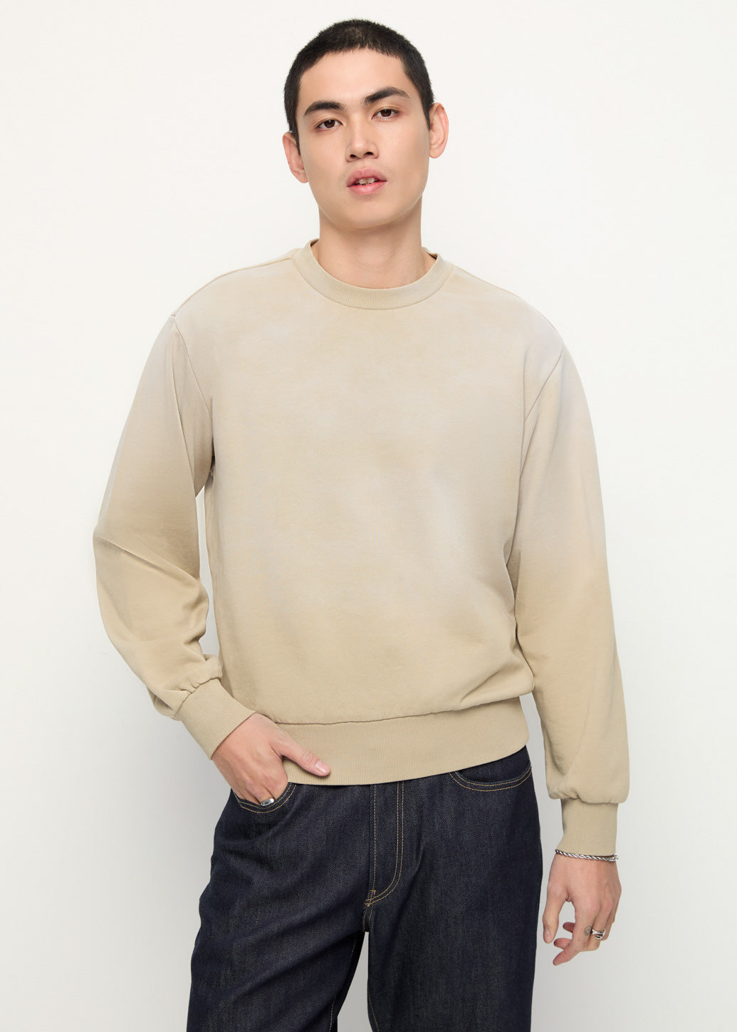 FADED CROP SWEATSHIRT
