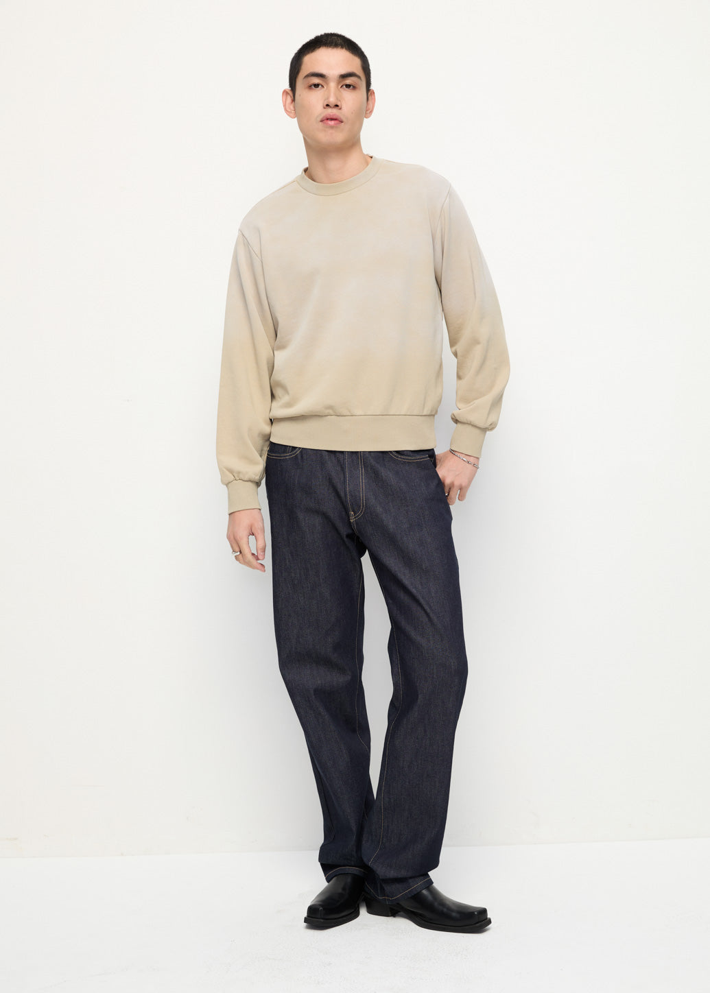 FADED CROP SWEATSHIRT