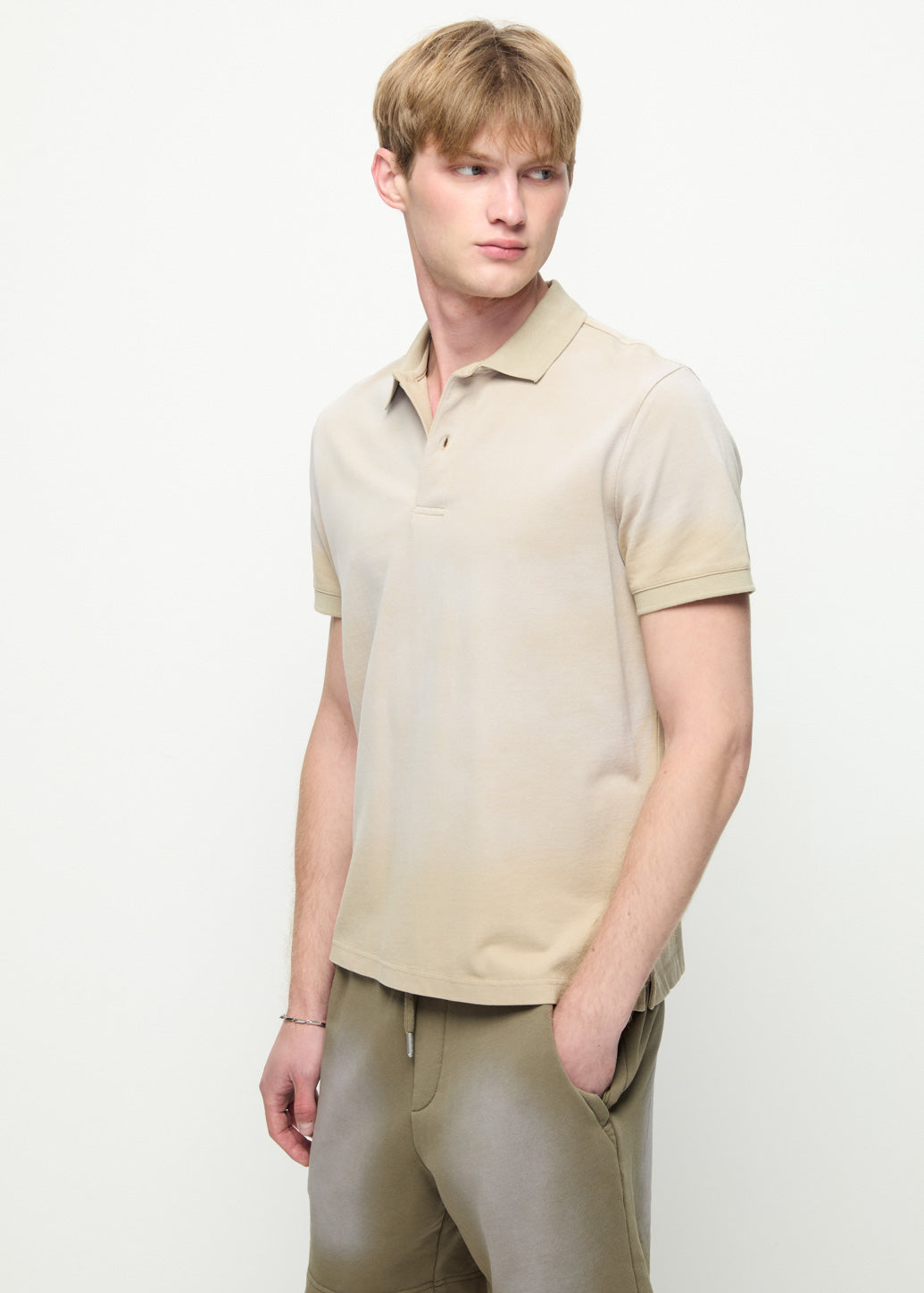 SUN-FADED PIQUE POLO