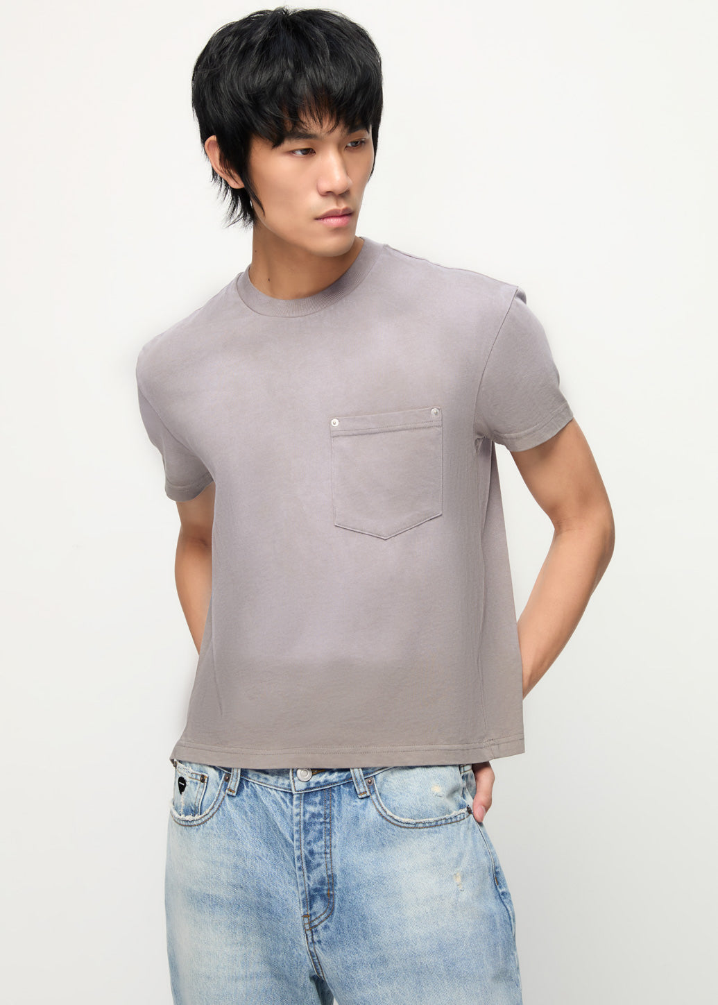 SUN-FADED CREW NECK TEE