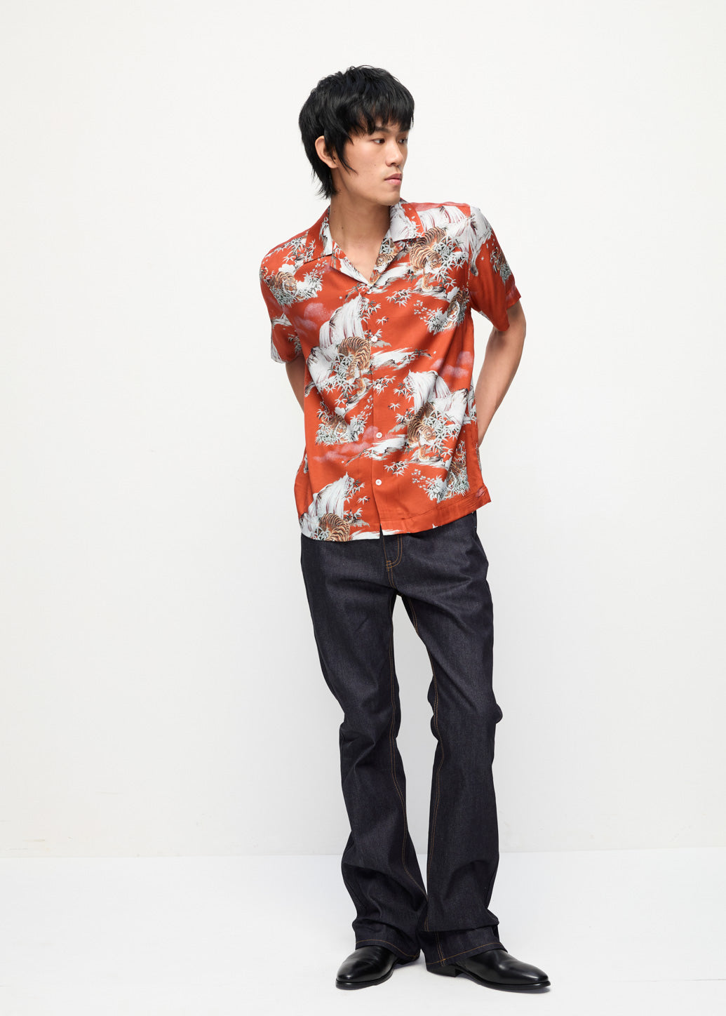 TIGER PRINTED SHIRT Red / XL