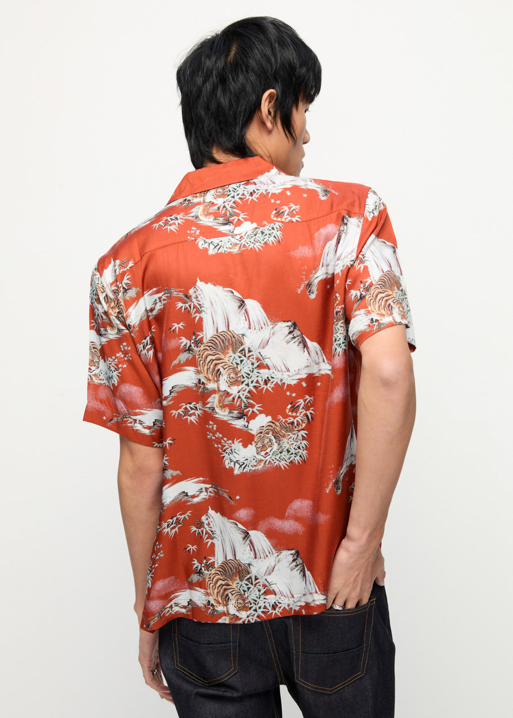 TIGER PRINTED SHIRT Red / XL