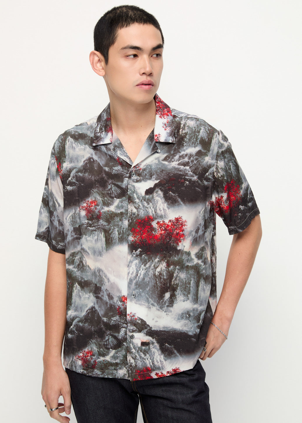 ORIENTAL REBELLION PRINTED SHIRT Black / XL