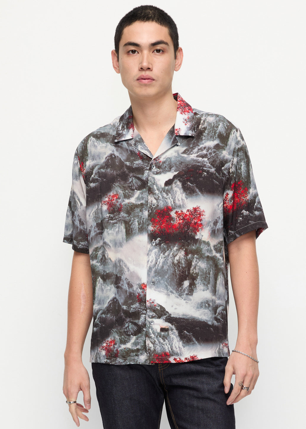 ORIENTAL REBELLION PRINTED SHIRT Black / XL